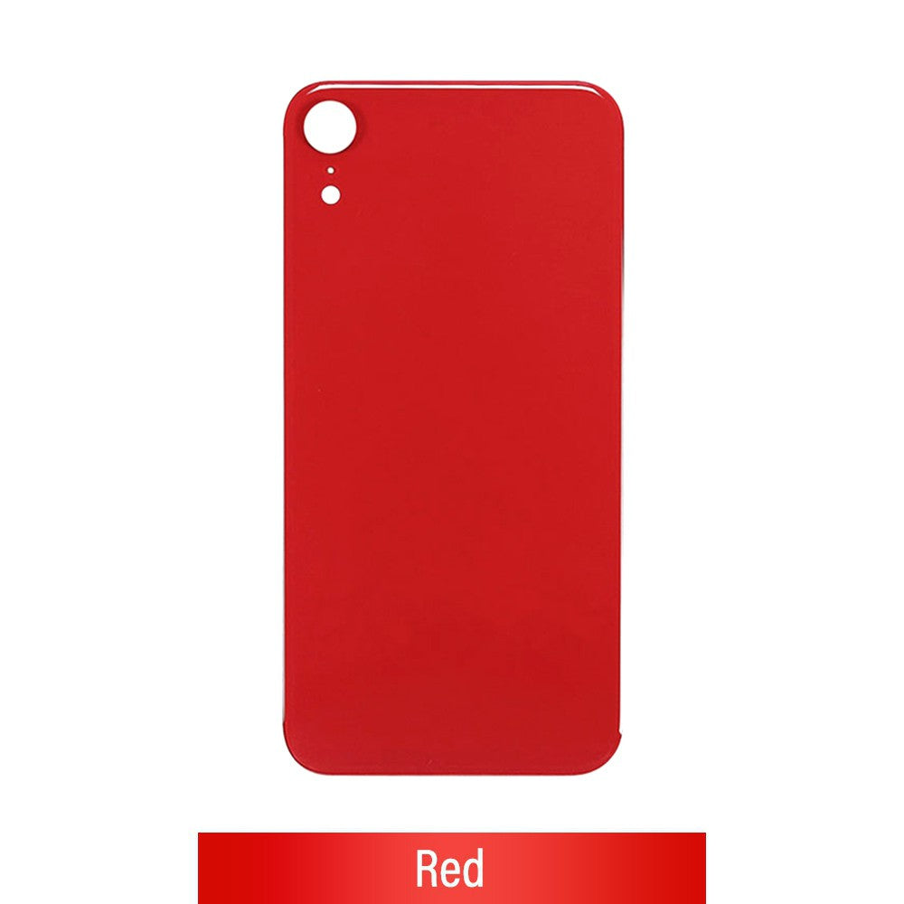 Rear Glass Replacement with Bigger Size Camera Hole Carving for iPhone XR (NO LOGO)-Red Rear Glass Replacement with Bigger Size Camera Hole Carving for iPhone XR (NO LOGO)-Red